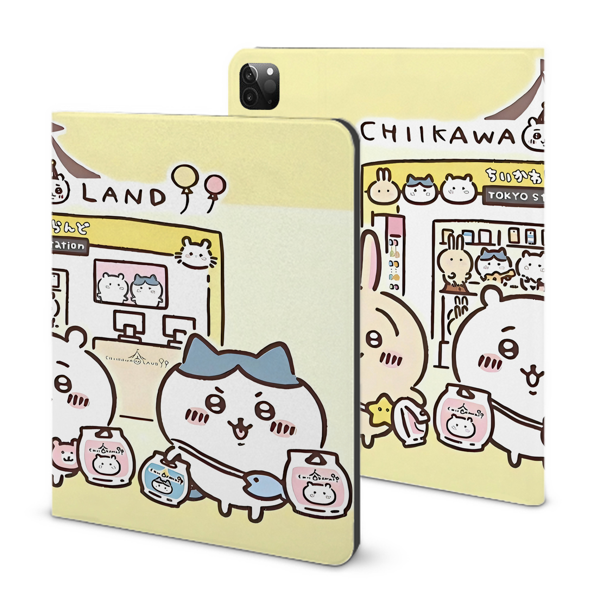 （画像用） ちいかわ Chii-kawa IPadケース ペンホルダー付き ブックスタイルデザイン